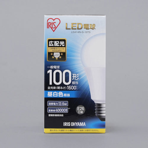 IRIS 567949 LED bulb E26 wide light distribution 100 type equivalent daylight white LDA14N-G-10T5 1 piece