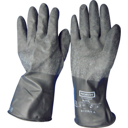 KGW Chemical-resistant butyl gloves, rough finish, L B-131-R-9, 1 pair
