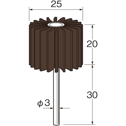LUTHER Flap Sander Grit (#): 60 Outer diameter (mm): 25 S1806 1 bag
