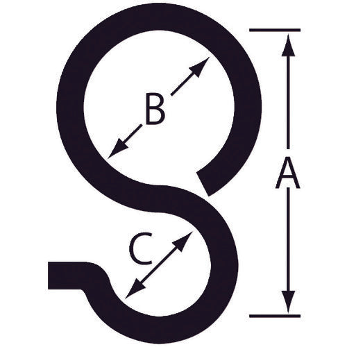 Nissa Chain Stainless Steel P Hook for 32mm (100 pcs) SPH-32 1 box