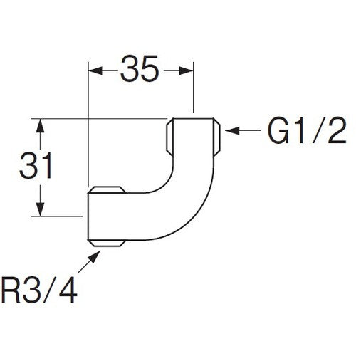 SANEI ベンリーカン異径エルボ T203-13X20 1 個