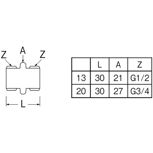 SANEI 平行ニップル T206-20 1 個