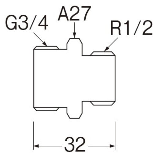 SANEI Different Diameter Nipple T2010-20X13 1 pc