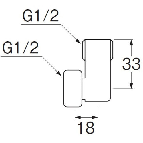 SANEI 너트 부착 벤리칸 엘보 T2041-13 1개