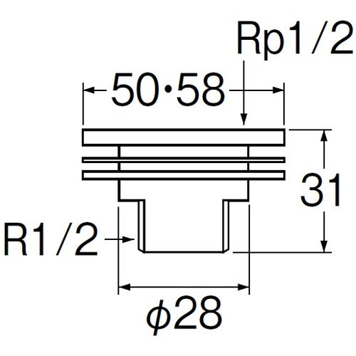 SANEI Unit removal fitting T221-13X50 1 piece