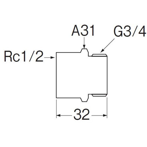 SANEI ブッシング T25-51-20X13 1 個