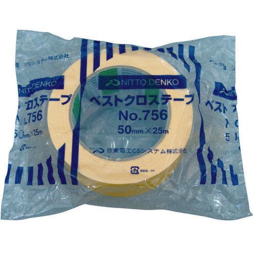 닛토 덴코 BM 천 착색 테이프 No. 756 50mm×25m 황 756-50 1권