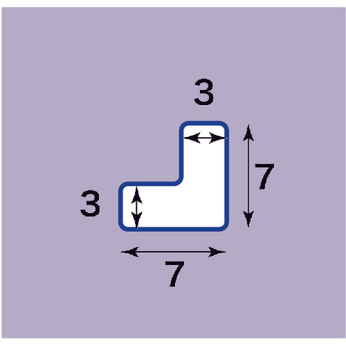 Nitto Durable Floor Signs L-Shaped S White 40 Sheets Y6034 1 Bag