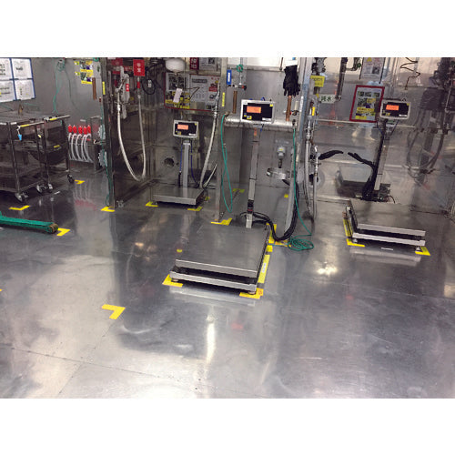 Nitto Durable Floor Signs L-Shaped Medium Yellow 20 Sheets Y6033 1 Bag