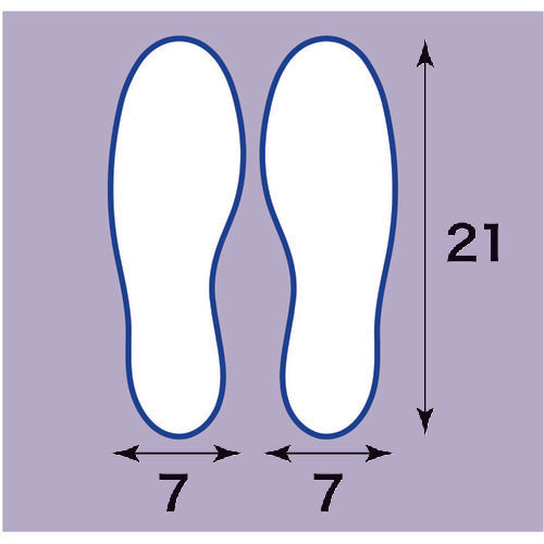 ニトムズ 耐久フロアサインズ足型白20枚 Y6042 1 袋