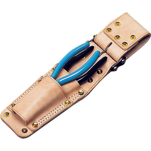 TSUYORON Genuine Leather Pliers Case, Double-Floor Hinge Type, P-256-HD, 1 Pair