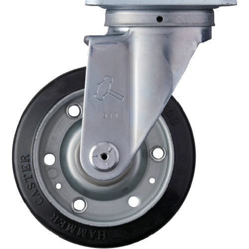 ハンマー 旋回式ゴム車輪 125mm 420S-R125 1個