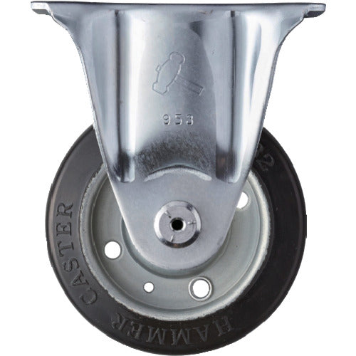 ハンマー 固定式ゴム車輪 100mm 420SR-R100 1個