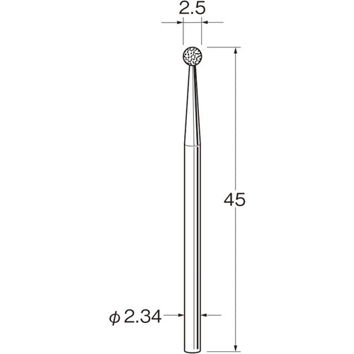 D1025 Diamond Grindstone with Shaft D1025 1 bag