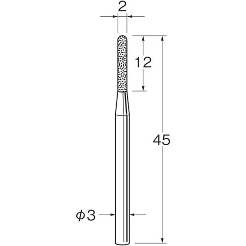 루터 축 부착 전착 다이아몬드 숫돌 D3220 D3220 1봉