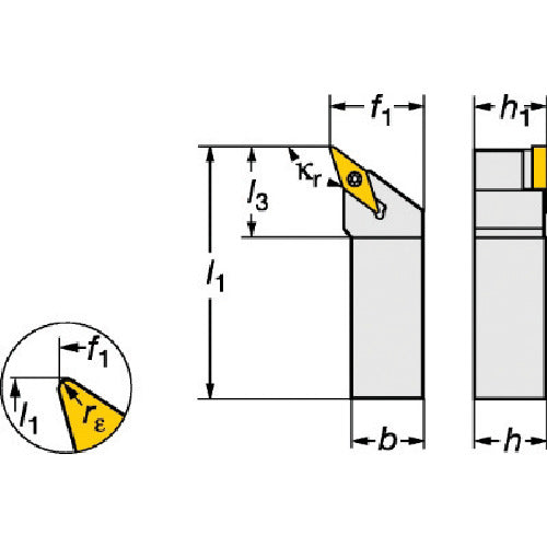 Sandvik Coromant 107 Shank Bit for Positive Insert (210) SVHBL 2525M 16 1 piece