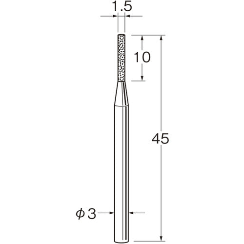루터 축 부착 전착 다이아몬드 숫돌 D3115 D3115 1봉