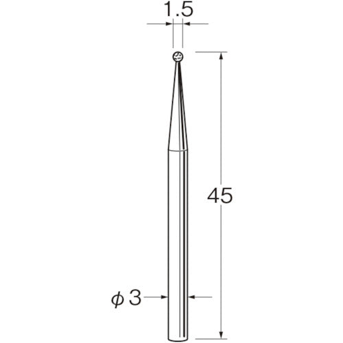 リューター 軸付電着ボラゾン砥石N1015 N1015 1袋
