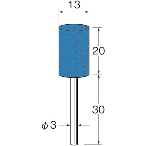 R2152 Ceramic Rubber Grindstone with Shaft (for Metal Polishing) Outer Diameter (mm): 13 Grit (#): 120 1 bag