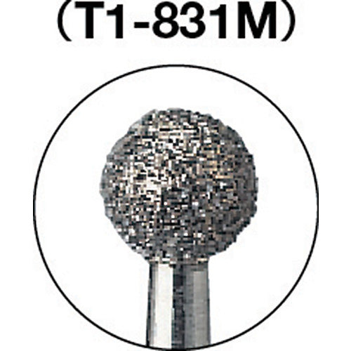 TRUSCO 다이아몬드 바 Φ2.5X축 1.6 #140 T1-831M 1개