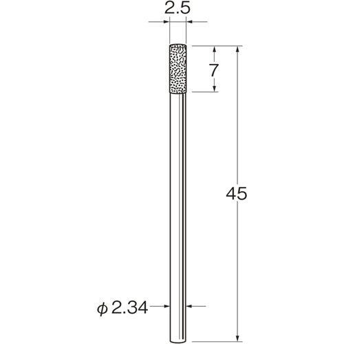 D1125 Diamond Grindstone with Shaft D1125 1 bag