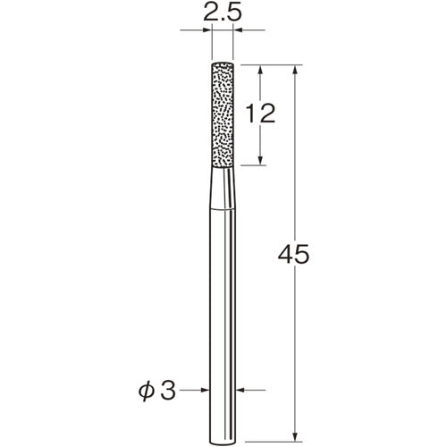 루터 축 부착 전착 다이아몬드 숫돌 D3125 D3125 1봉