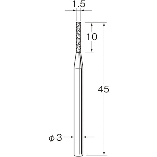 リューター 軸付電着ボラゾン砥石N1115 N1115 1袋