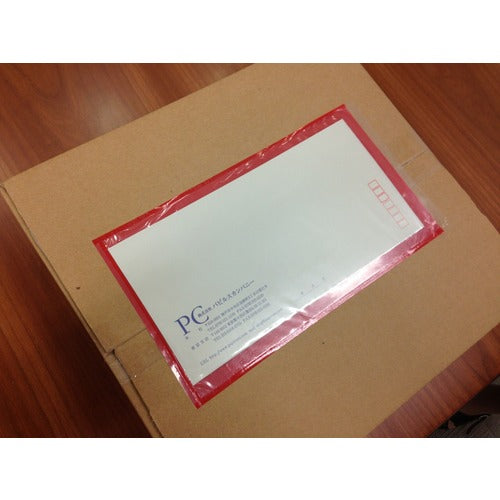 파피루스 딜리버리 팩 3방 용착 타입 아래 PE 적색(길이 3 봉투 사이즈용) 145×260 100장입 전면 풀 PA-027T 1PK