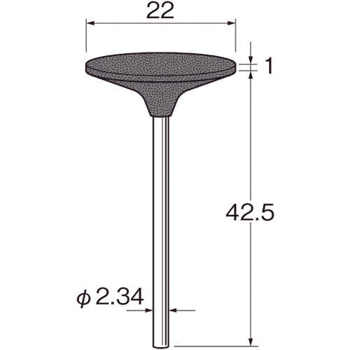 Luter Silicone Rubber Grindstone with Shaft Outer Diameter (mm): 22 Grit (#): 180 R1161 1 bag