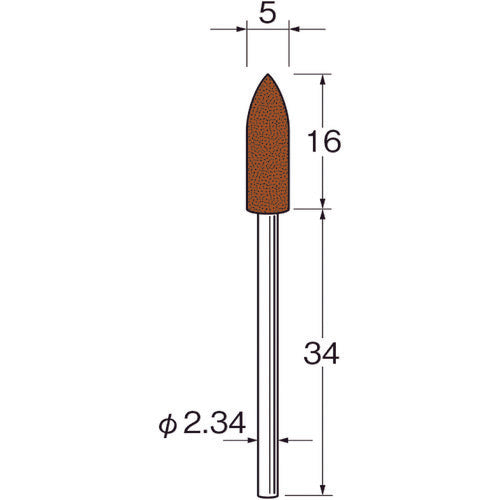 루터 축 부착 실리콘 고무 숫돌 외경(mm):5 입도(#):320 R1021 1봉