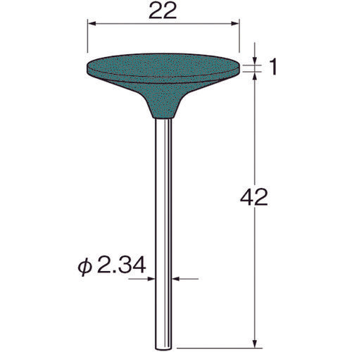 Luter Silicone Rubber Grindstone with Shaft Outer Diameter (mm): 22 Grit (#): 2500 R1072 1 bag
