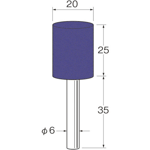 R2175 Ceramic Rubber Grindstone with Shaft (for Metal Polishing) Outer Diameter (mm): 20 Grain Size (#): 320 1 Pack