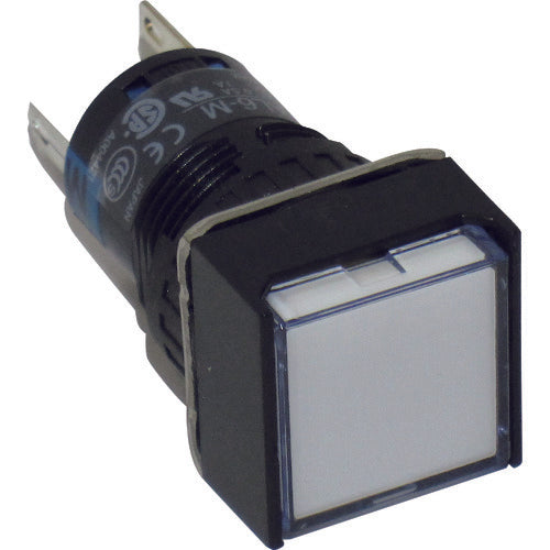 IDEC Φ16正角形照光押しボタンスイッチ AL6Q-M14JW 1 個