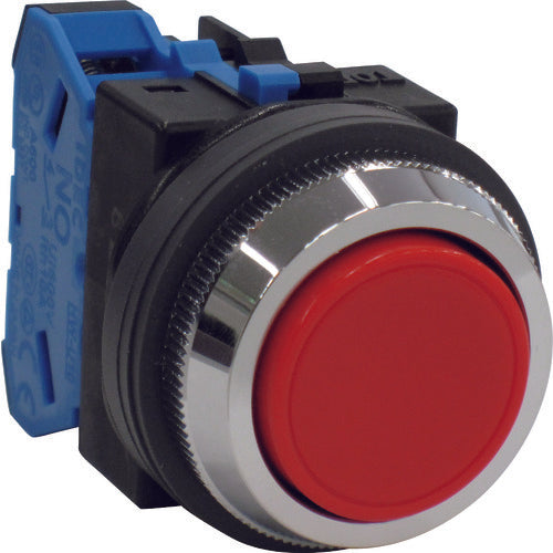 IDEC 平形押しボタンスイッチ 赤 ABN110R 1 個