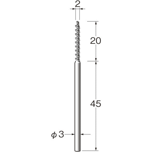 루터 나선형 브러쉬 축경(mm):3모재:연마제들이 나일론(그리드 나일론) B8320 1봉