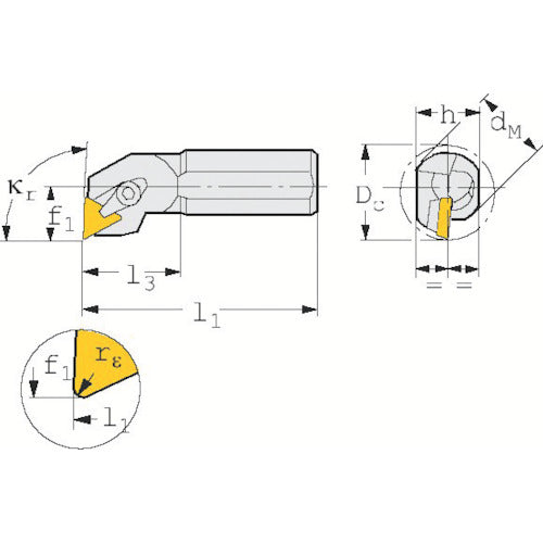 샌드빅 T-Max S 포지칩용 볼링 바이트(210) S16R-CTFPL 11 1개