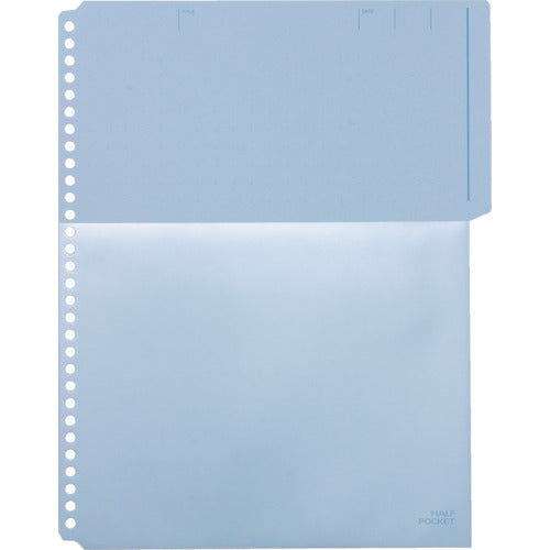 KING JIM Color Base Half Pocket A4 Vertical 30 Holes 103HP-B 1PK