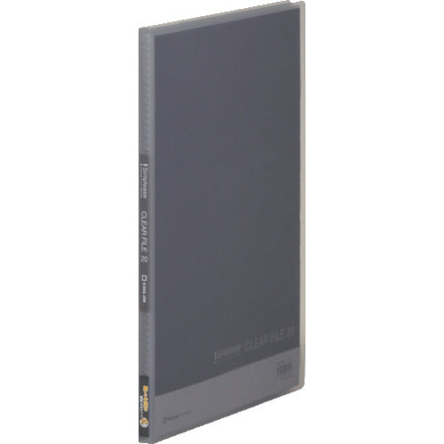 KING JIM Simple Clear File (Transparent) A4 Vertical Gray 20 Pockets 186TSP-GY 1 File