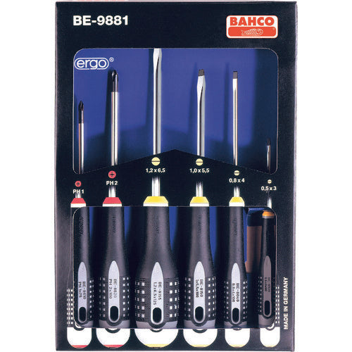 Bahco Grip Driver Ergonomic Driver Set with Magnetized Blade, Set of 6, BE-9881 1 S