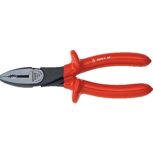 Bahco Insulated Pliers, Cuts piano wire 2.0 mm, Total length 180 mm, 1000V, with insulated handle, 2628S-180, 1 piece