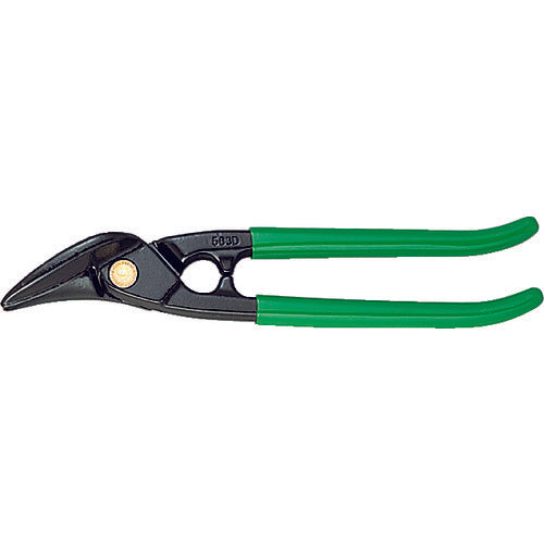 Bahco sheet metal scissors, right-curved type, cutting capacity: iron plate 1.2 mm, stainless steel plate 0.6 mm, 583D, 1 piece