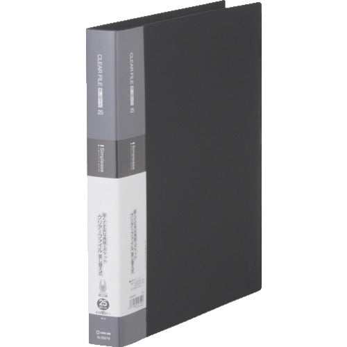 KING JIM シンプリ−ズクリア−ファイル 差し替え式 A4タテ型 黒 30穴 25ポケット 最大80ポケット 138SPW-BK 1冊