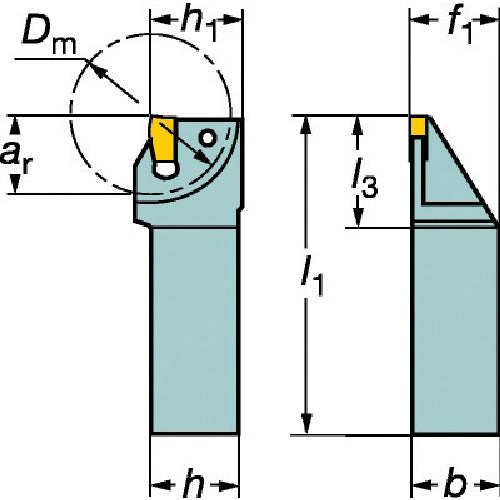 サンドビック T−Max Q−カット 突切り・溝入れ用シャンクバイト(480) L151.20-1616-30 1個