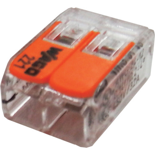 JAPPY One-touch connector, clear type, 10 pieces, 2 wires, WFR-2BP-JP, 1 box