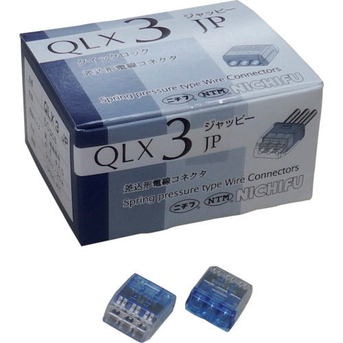 JAPPY Plug-in Wire Connector Quick Lock 3 poles QLX-3-JP-BCL 1 box