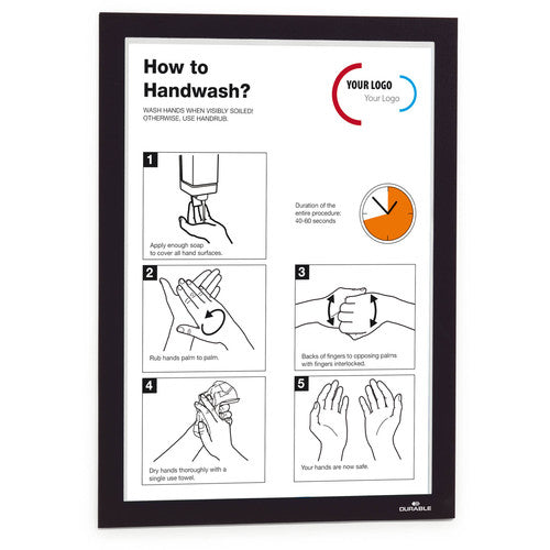 DURABLE DURAFRAME マグネットA4 ブラック DURABLE-498801 1 枚