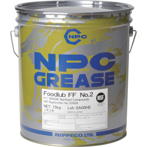 NIPPECO Food Lube FF No. 2 for food machinery, 15kg pail, 19802071, 1 can