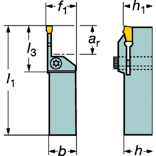 サンドビック T−Max Q−カット 突切り・溝入れ用シャンクバイト(480) LF151.23-2525-40M1 1個