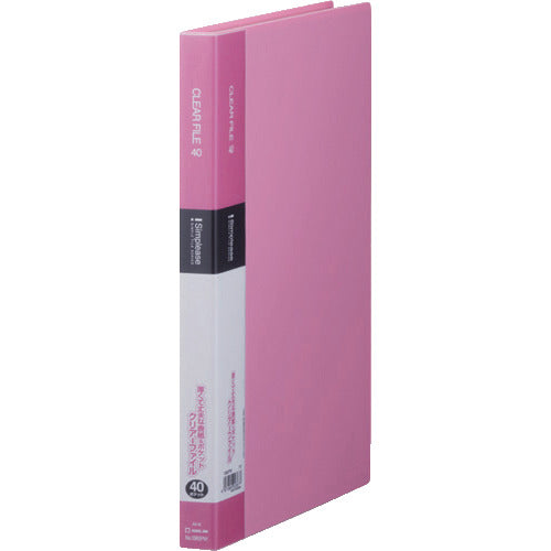 KING JIM Simple Clear File 40P Pink 136SPW-P 1 Book