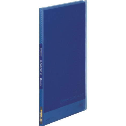 KING JIM シンプリ−ズクリア−ファイル(透明) A4タテ型 コバルトブルー 20ポケット 186TSP-CB 1冊